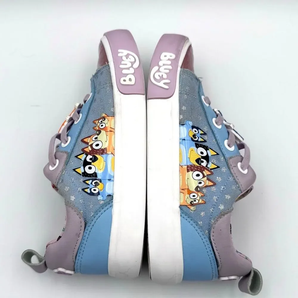 Bluey & Bingo Kids Glitter Low Top Casual Shoes Toddler Little Kids Size 13 Blue